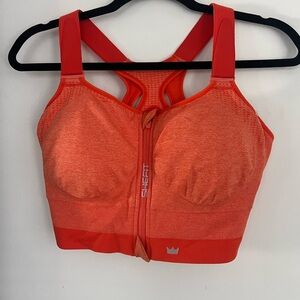 SHEFIT Orange Sports Bra with Wide Straps and Racerback